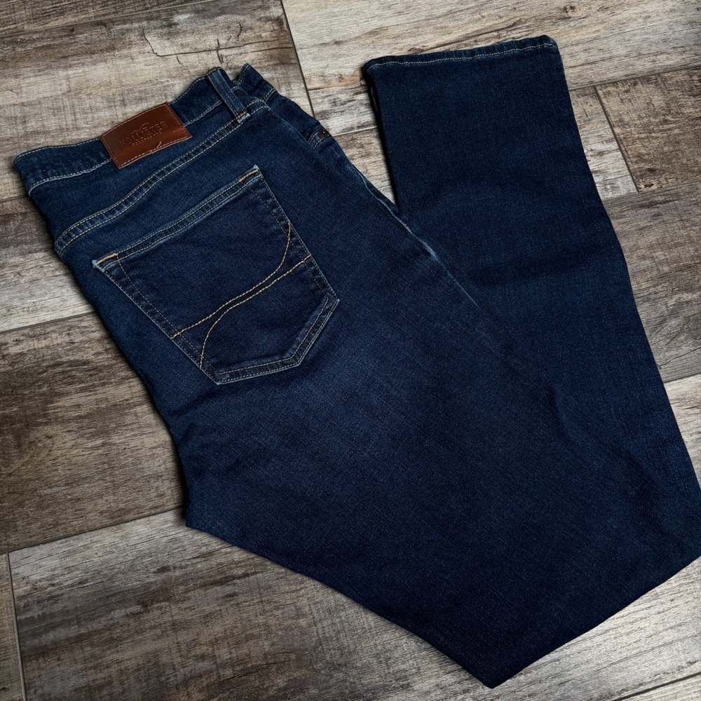 Hollister Men's Deep Indigo Straight Jeans